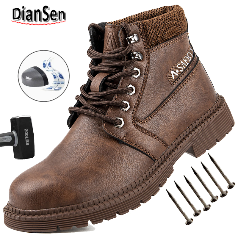 Crossfit Outdoor - Waterproof Work Boots Steel Toe Anti-Smash