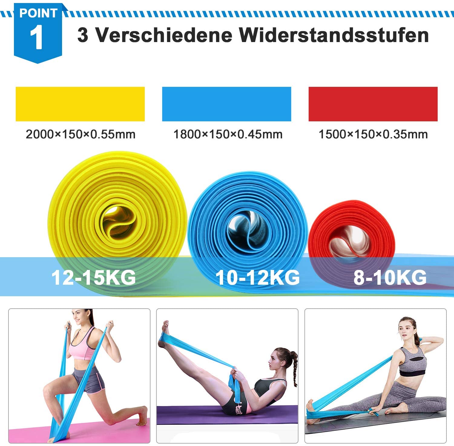 Elastic Fitness Bands 3Pcs Res - Crossfit Workout With Equipment recensie en prijs