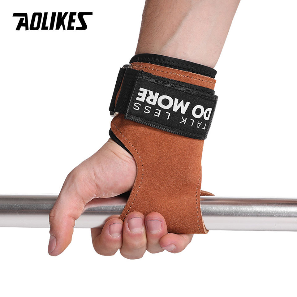 AOLIKES Cowhide Gym Grips Glov - Crossfit Workout With Equipment recensie en prijs