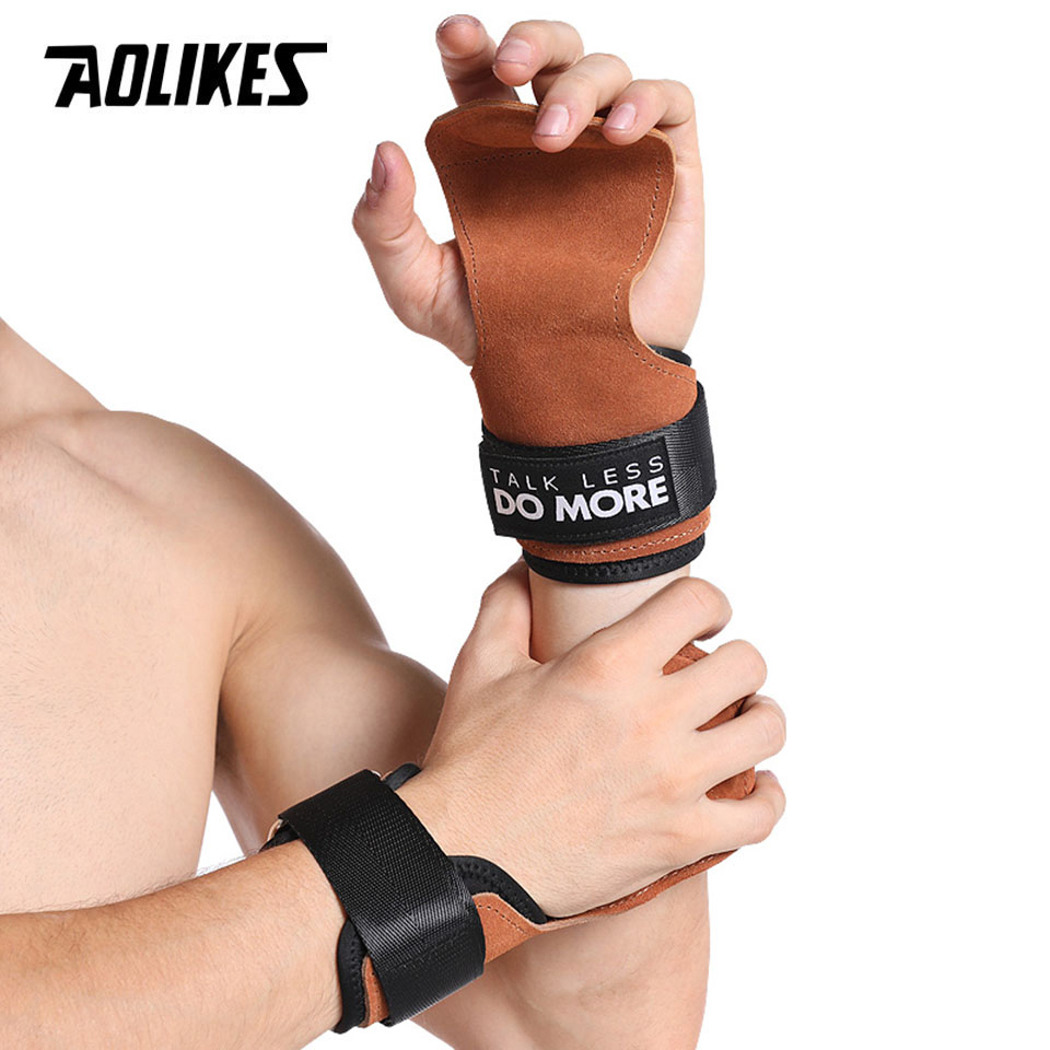 AOLIKES Cowhide Gym Grips Glov - Crossfit Workout With Equipment recensie en prijs