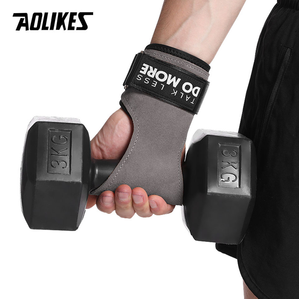 AOLIKES Cowhide Gym Grips Glov - Crossfit Workout With Equipment recensie en prijs